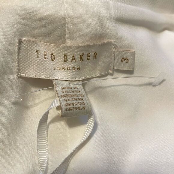 Ted Baker Laraaa Mock Wrap Tiered Mini Dress in White - Picture 6 of 9